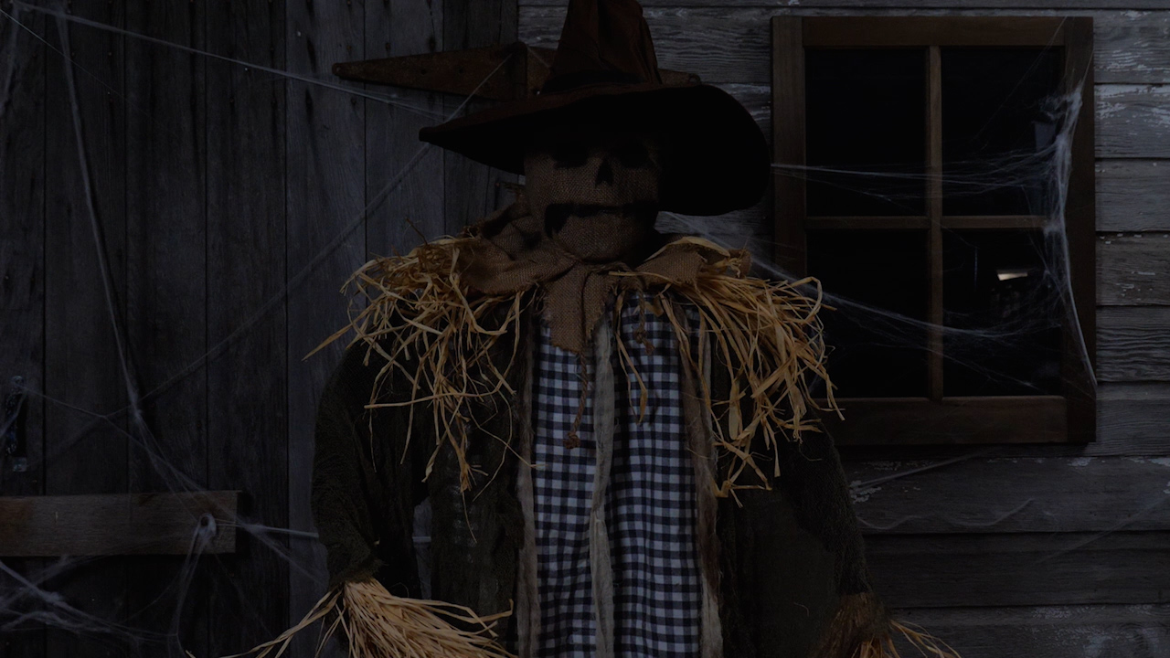 MOTT58312 Surprise Animated hanging Scarecrow